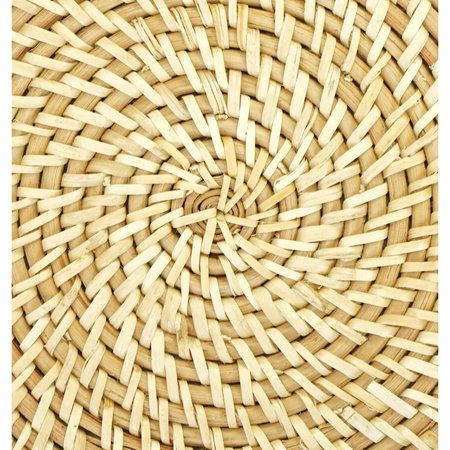 Vintiquewise Decorative Round 15'' Natural Woven Handmade Rattan Placemats, PK 4 QI004239-15